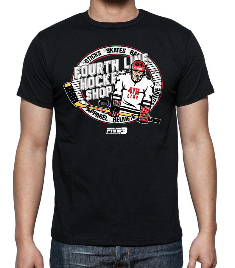 Fourth Line Hockey Shop Black Tee