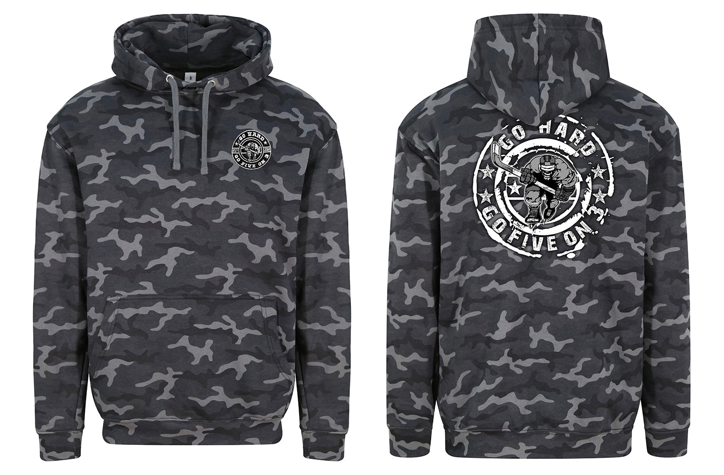 Go Hard Camo Hooded Sweat Top