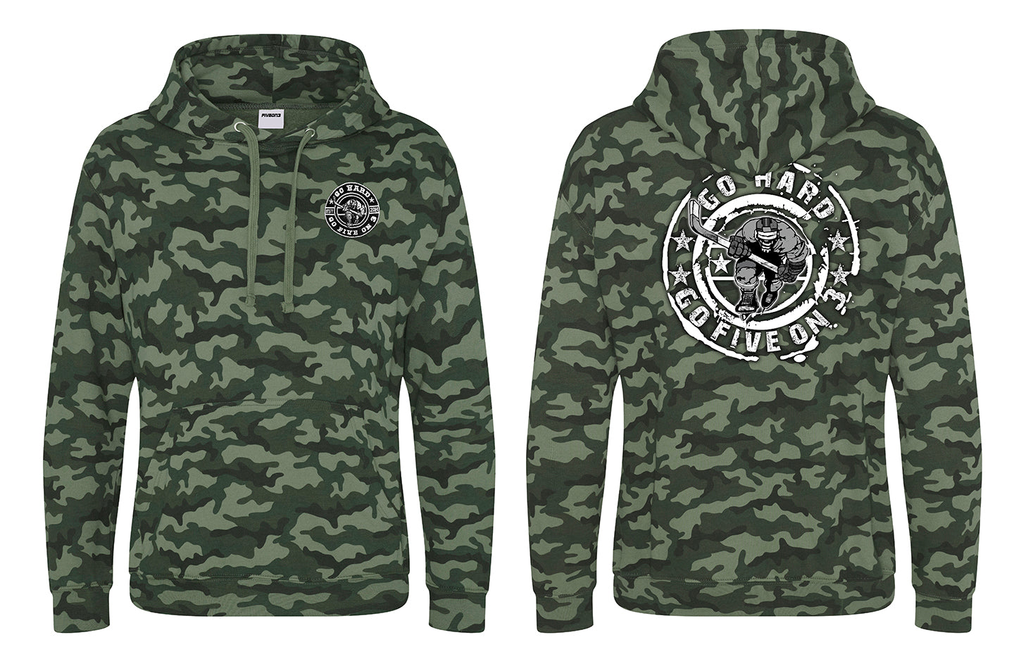 Go Hard Camo Hooded Sweat Top